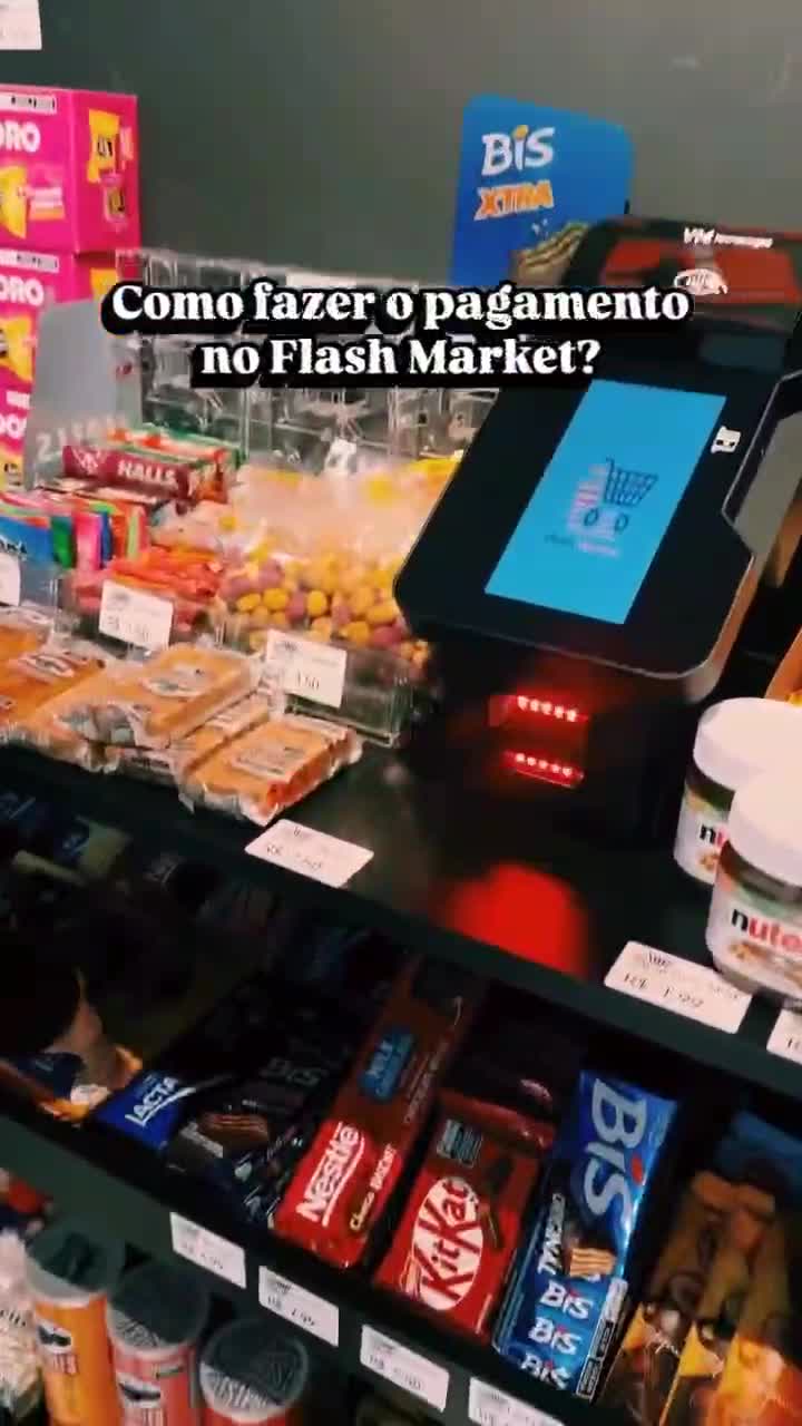 Demonstração de pagamento no autoatendimento Flash
